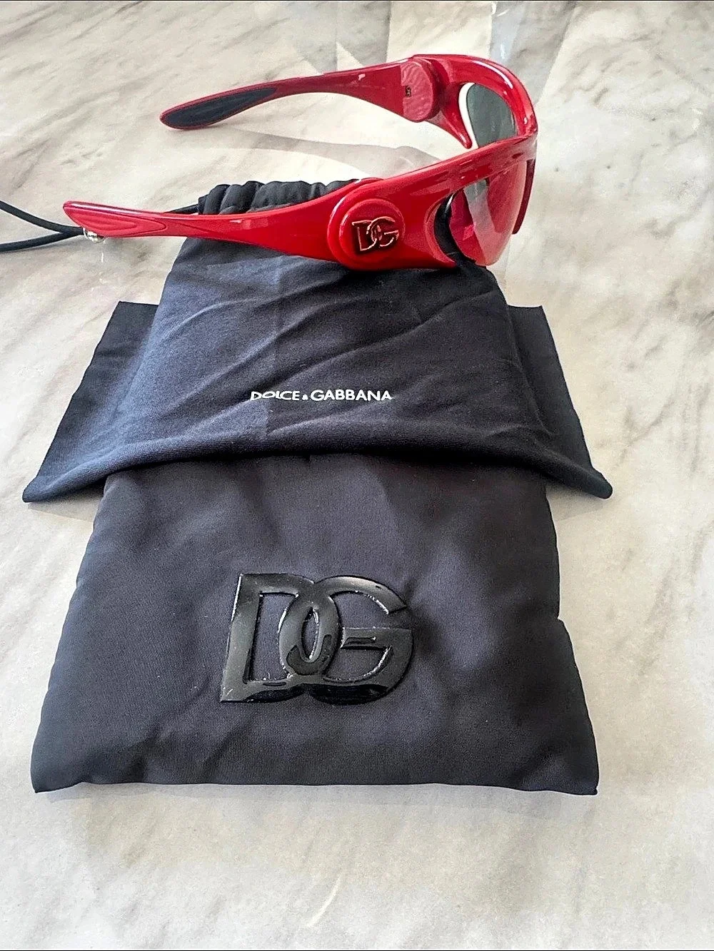 Dolce & Gabbana Red & Black Sunglasses